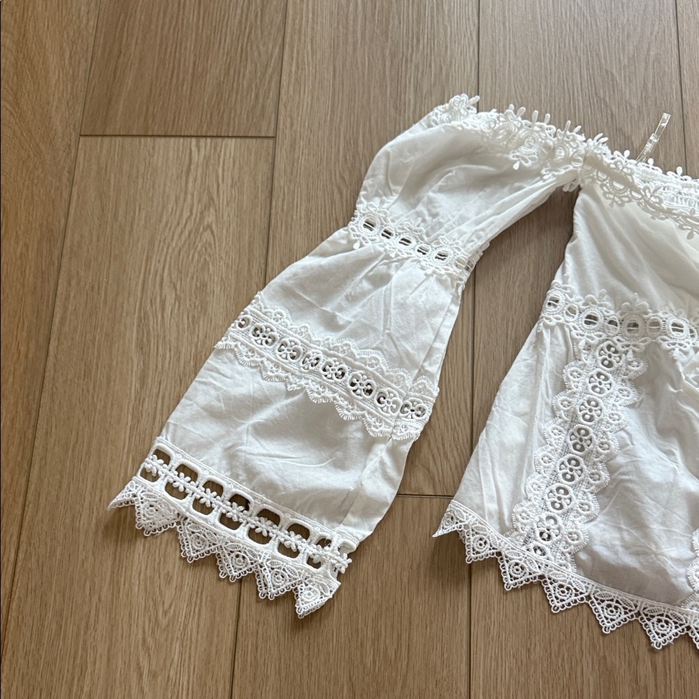 Parisian Works White Lace Off-Shoulder Blouse - Picture 3 of 6